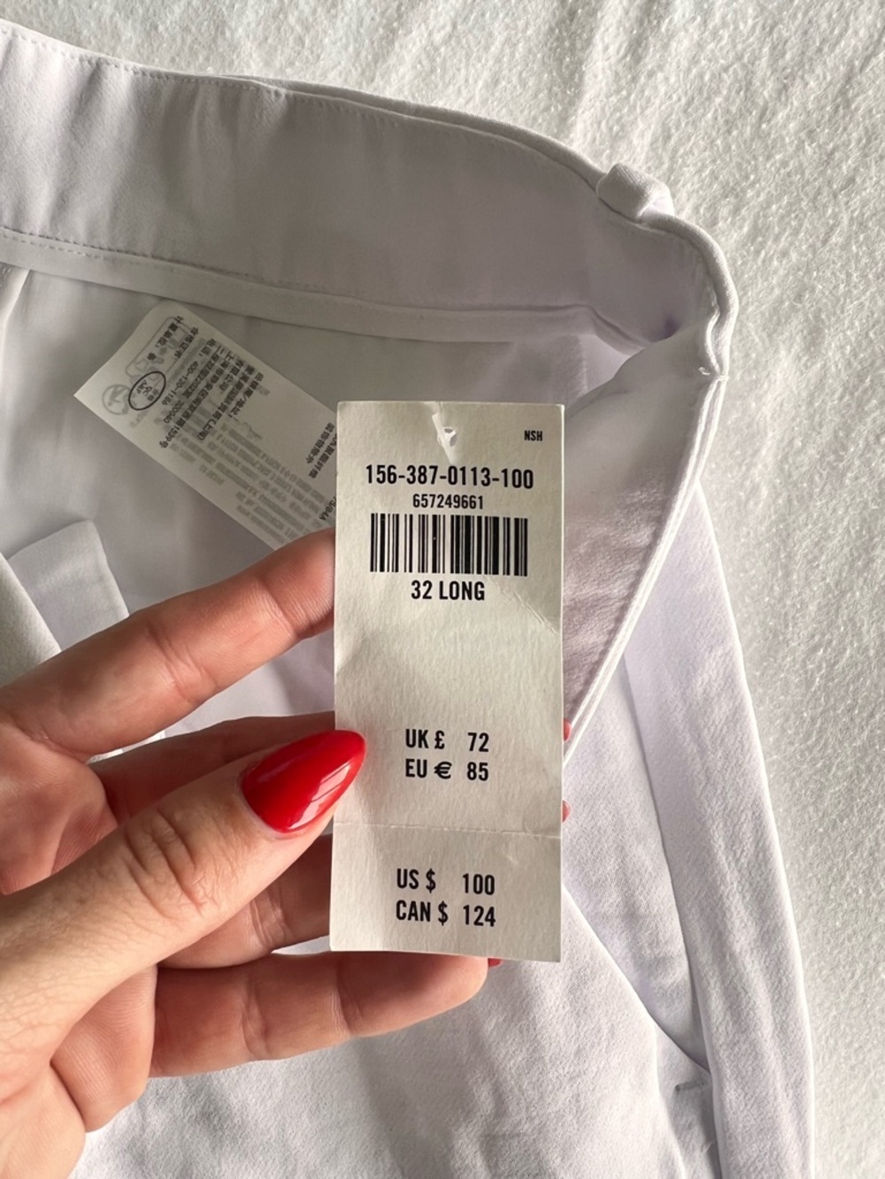 NWT Abercrombie & Fitch Sloane Tailored Wide Leg Pant- White- 32/14 LONG - Picture 11 of 15